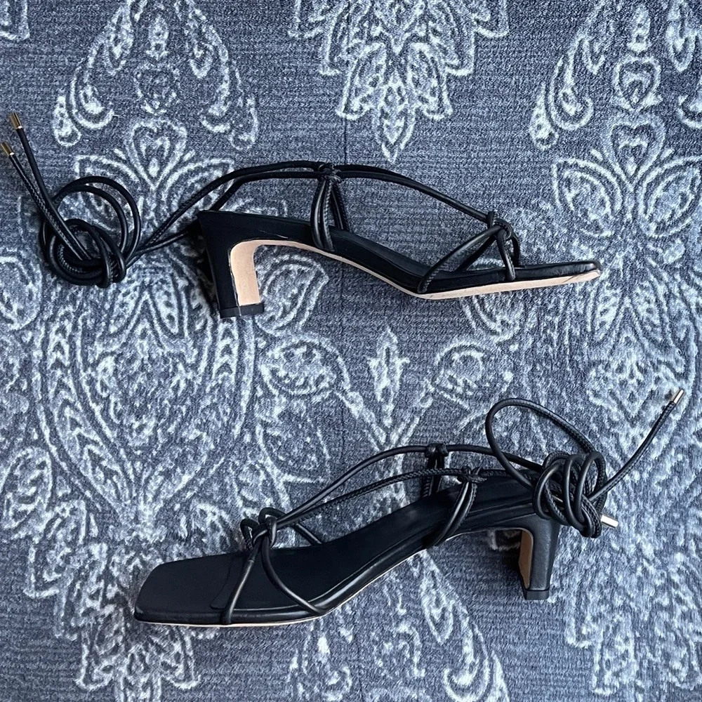 Anine Bing Strappy Graham Sandals in Black Size EU 37 - Picture 7 of 13